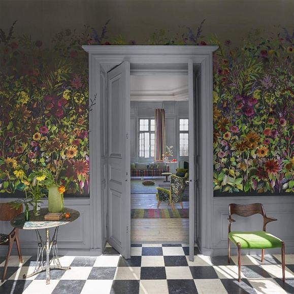 Панно Designers Guild Zardozi Indian Sunflower PDG1068/01 3×1,4 фото в интерьере
